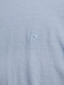 Jack & Jones Yksivärinen Pyöreä pääntie T-paita -Cerulean - 12257961