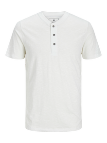 Jack & Jones Enfärgat T-shirt -Cloud Dancer - 12257965