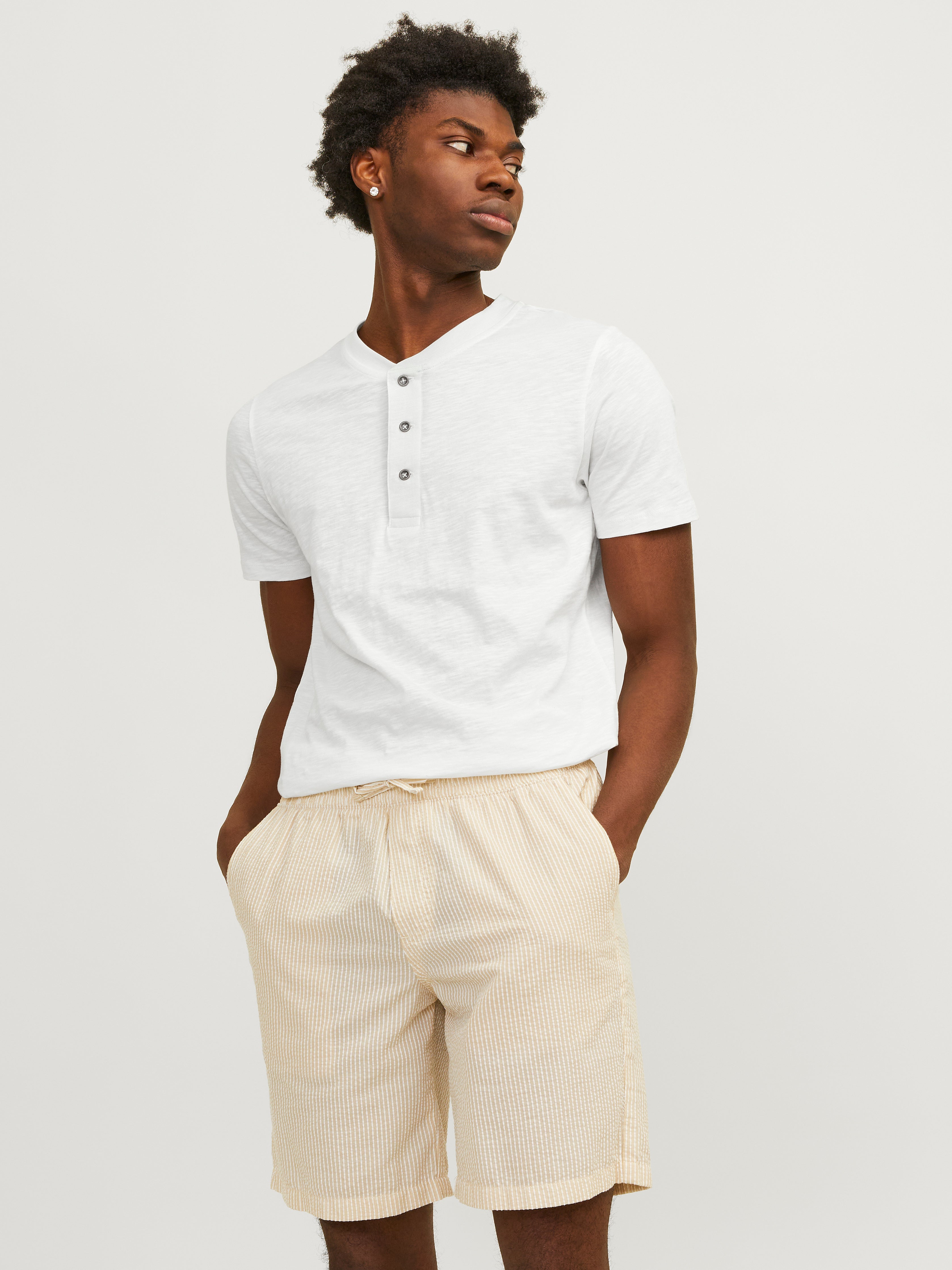 Jack & Jones Plain China Collar T-shirt - 12257965