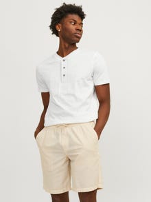 Jack & Jones Enfärgat T-shirt -Cloud Dancer - 12257965