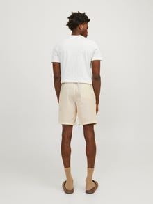 Jack & Jones Yksivärinen Kiinalaiskaulus T-paita -Cloud Dancer - 12257965