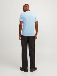 Jack & Jones Vienspalvis Kinijos kaklas Marškinėliai -Cerulean - 12257965