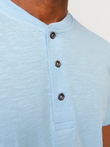 Jack & Jones Einfarbig Mandarin Kragen T-shirt -Cerulean - 12257965