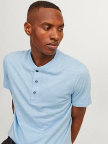 Jack & Jones Vienspalvis Kinijos kaklas Marškinėliai -Cerulean - 12257965