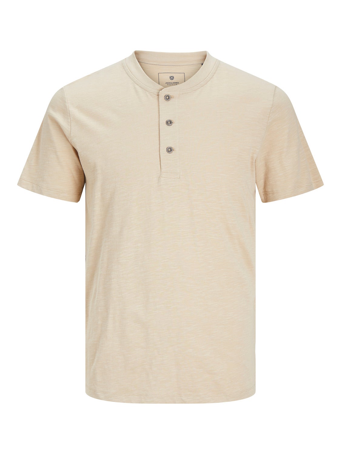 Vanlig Kinakrage T-skjorte | Beige | Jack & Jones®
