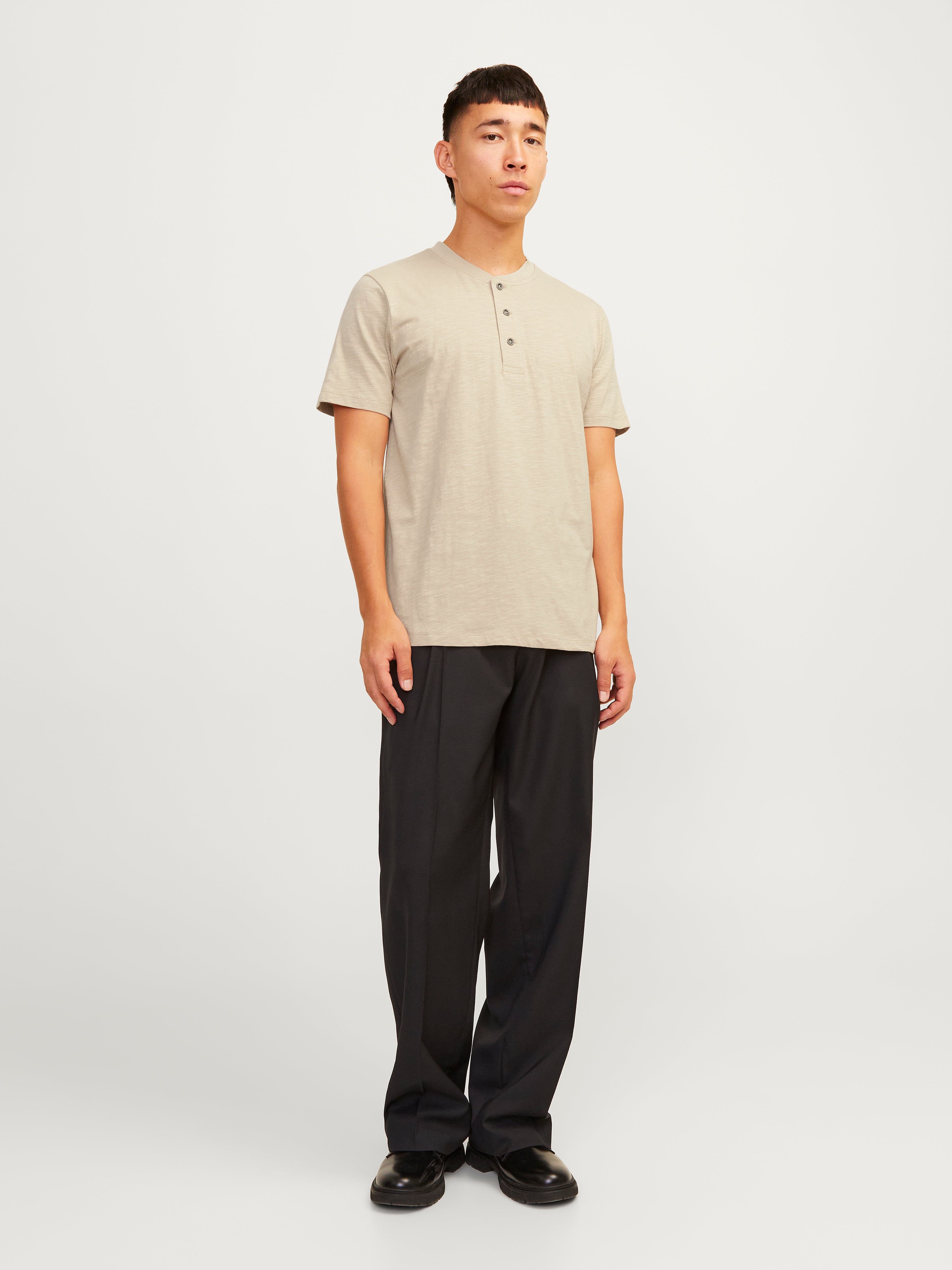 Plain China Collar T-shirt