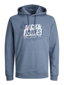 Jack & Jones Gedrukt Hoodie -Flint Stone - 12258049