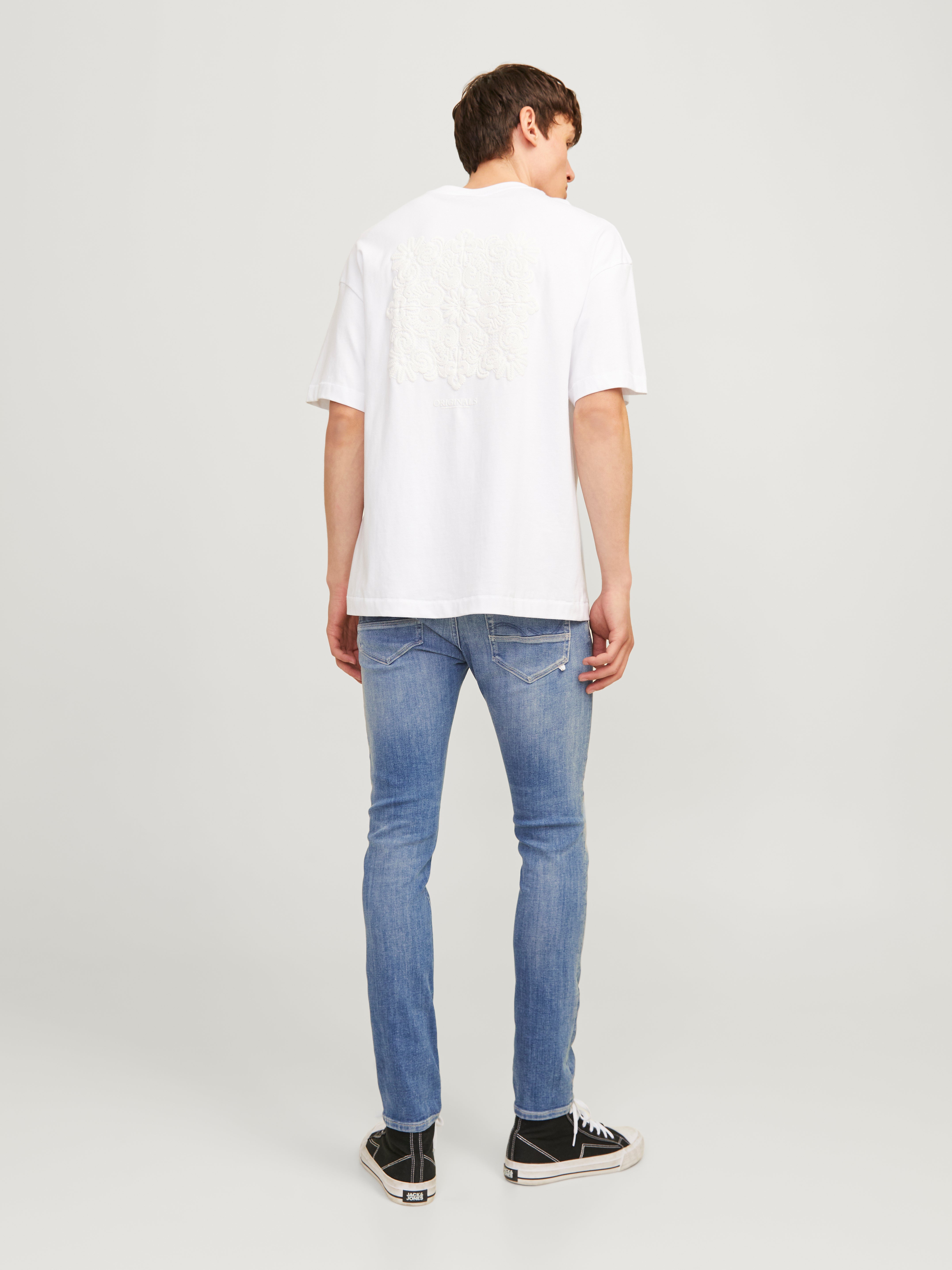 JJIGLENN JJFOX AM 489 50SPS Slim fit jeans | Medium Blue | Jack 