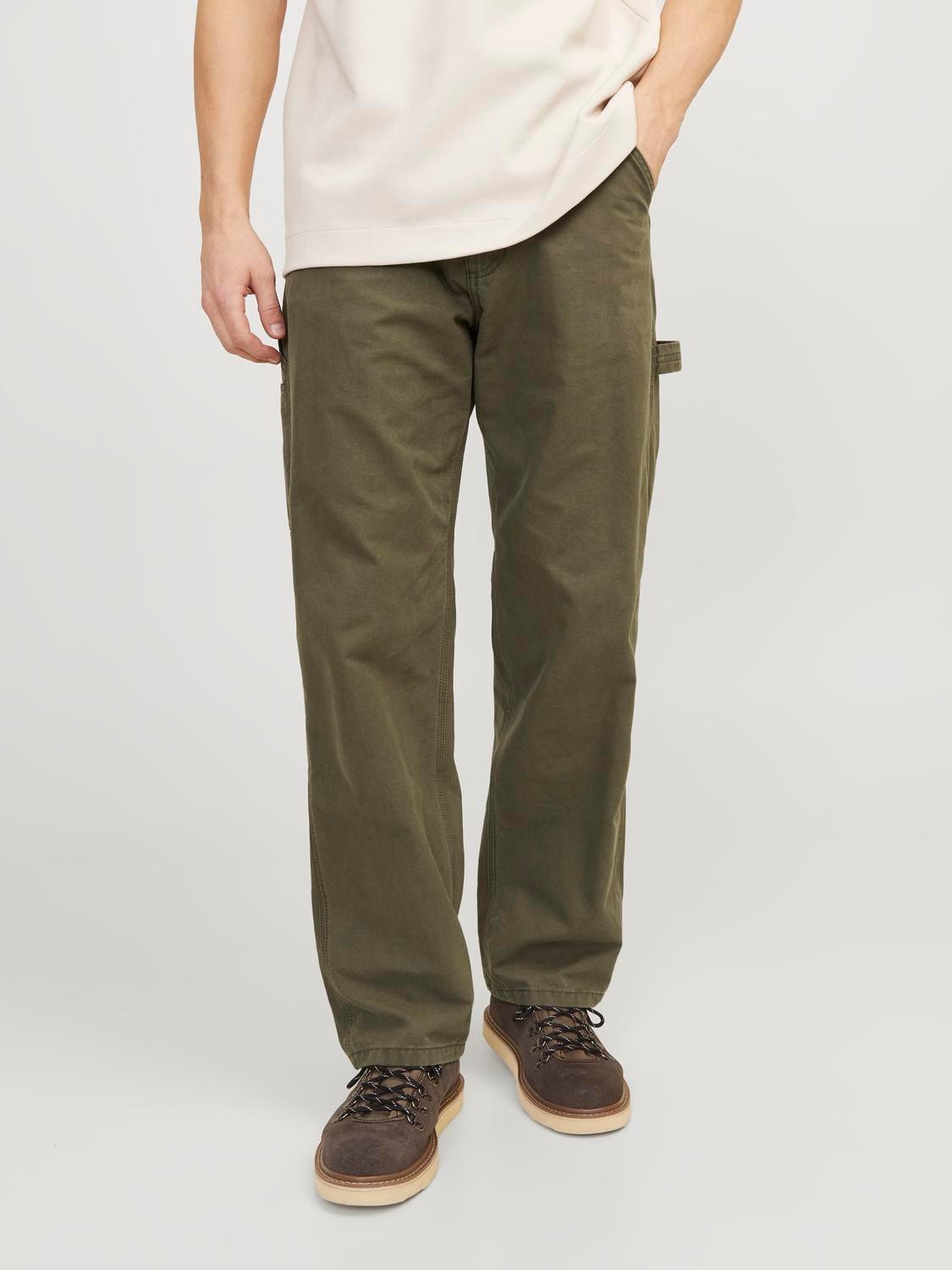 Jack & Jones Wide Leg Fit 5 taskuga püksid -Olive Night - 12258148