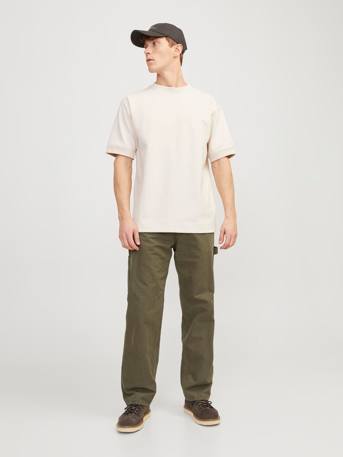 Jack & Jones Παντελόνι Wide Leg Fit 5 τσέπης -Olive Night - 12258148