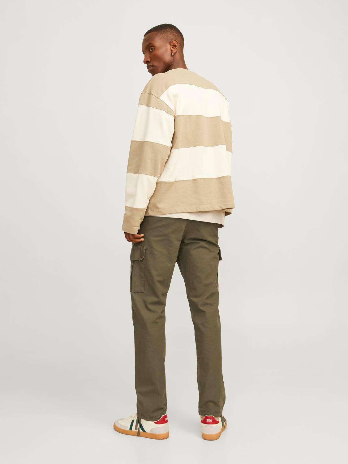 Jack & Jones Relaxed Fit „Cargo“ stiliaus kelnės -Olive Night - 12258150