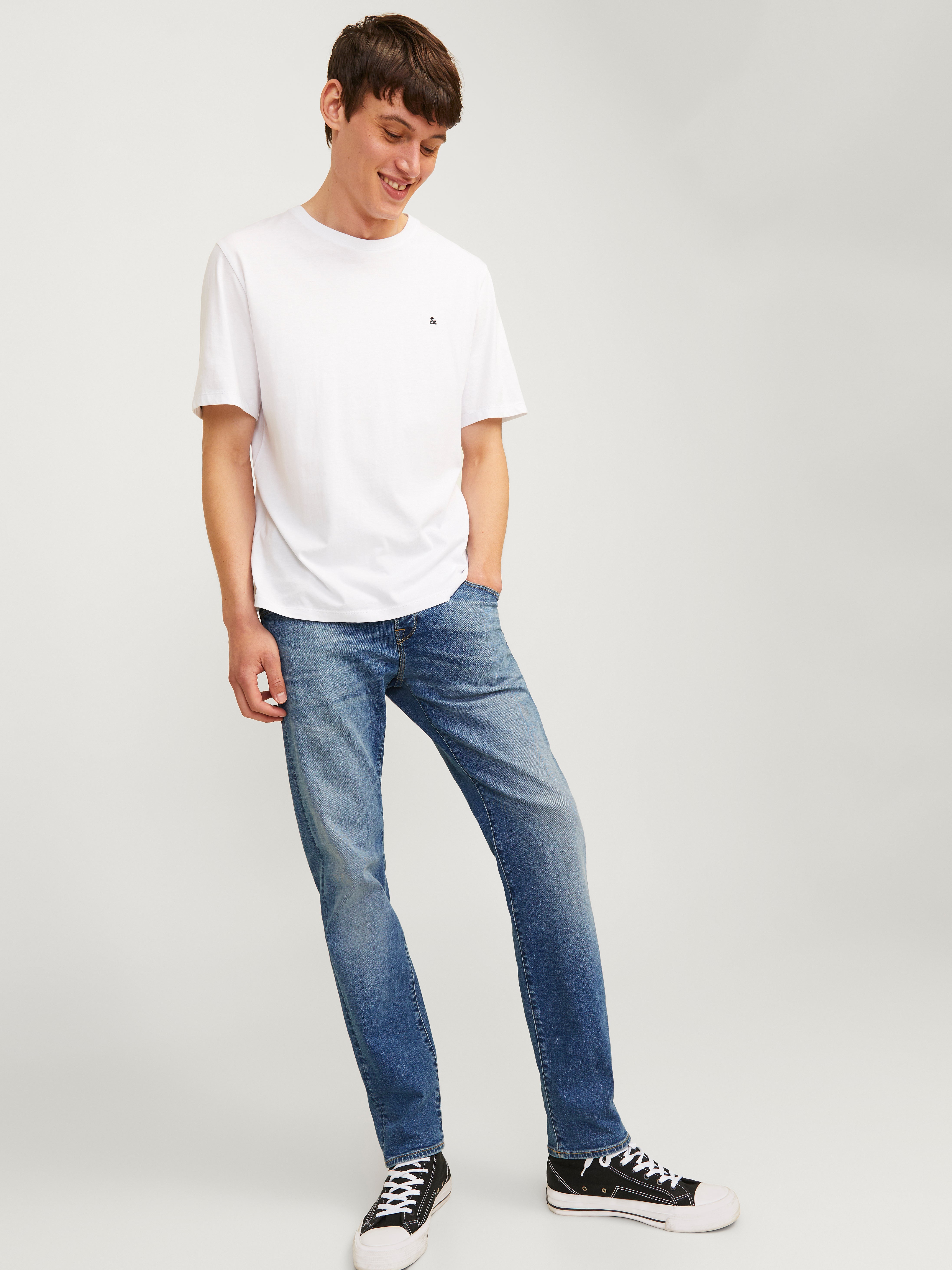 JACK & JONES Jeans Uomo Jjimike Jjfox I.K. MF 423 Noos – Modello Fox, Taglio Trendy Con Tasche Oblique