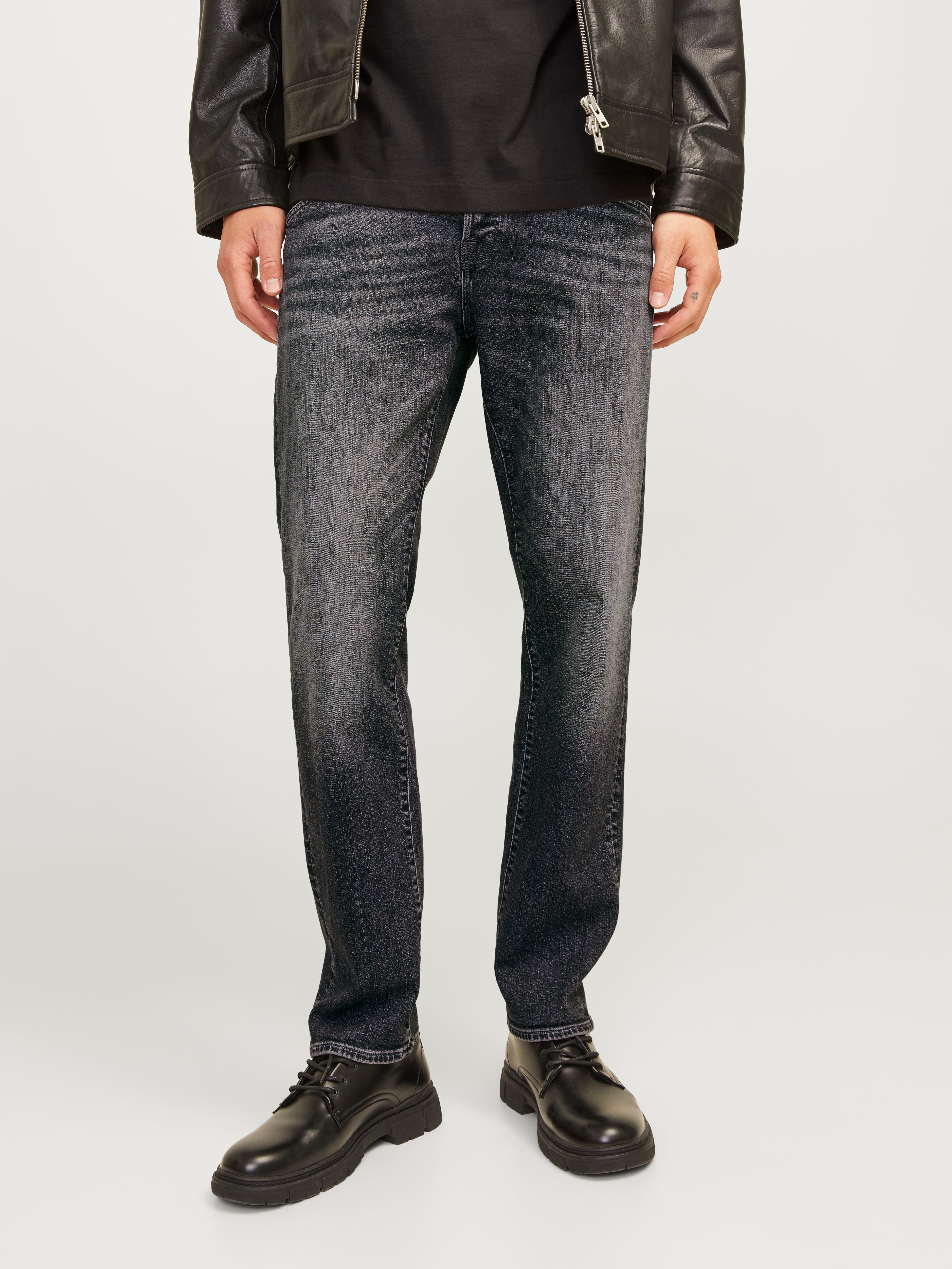 JJIMIKE JJFOX CB 087 Jeans Tapered Fit | Cinzento Médio | Jack & Jones JJIMIKE JJFOX CB 087 Jeans Tapered Fit | Cinzento Médio | Jack & Jones