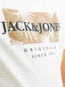 Jack & Jones Nyomott mintás Trikó Ifjúsági -Bright White - 12258234