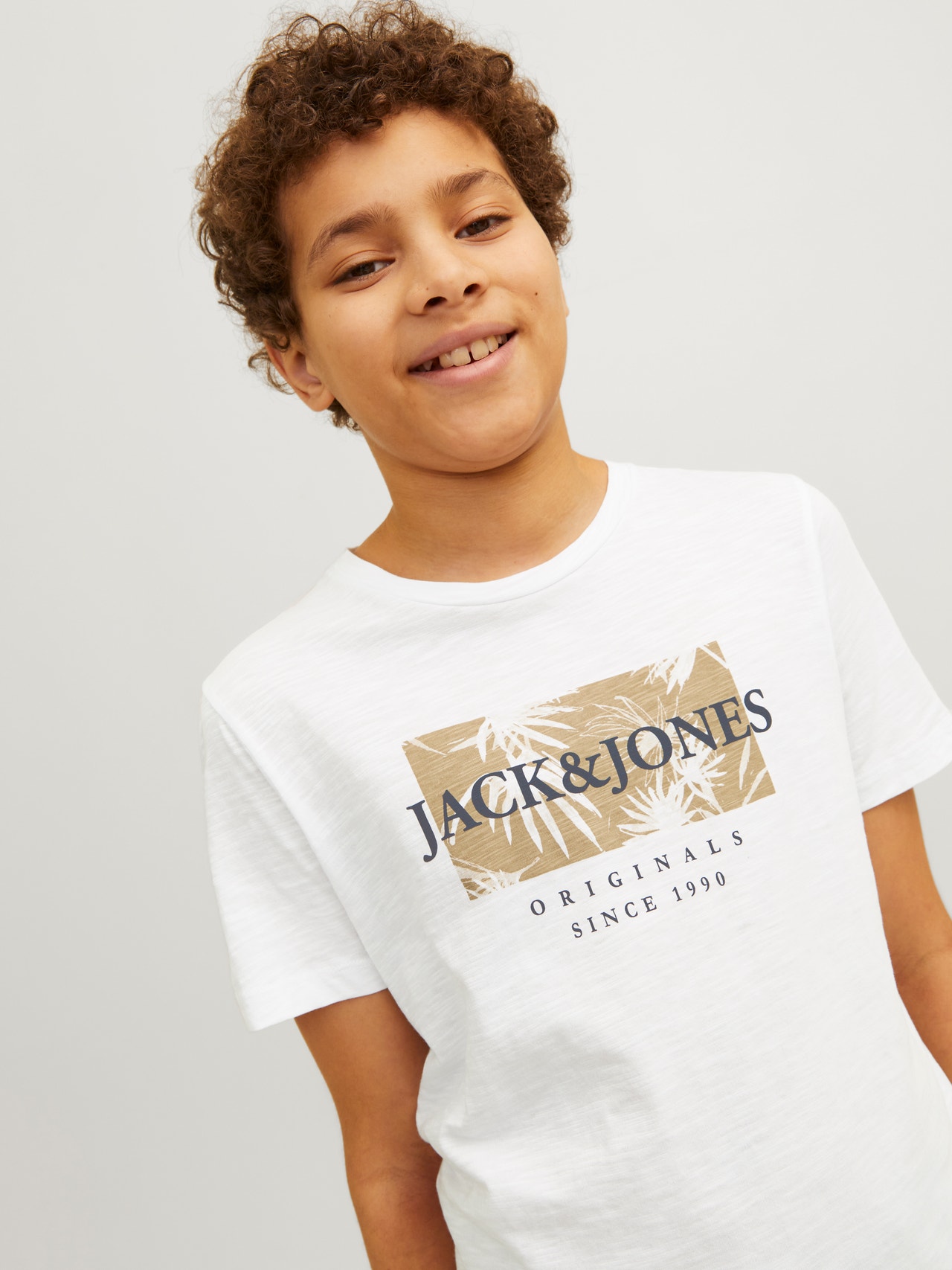 Jack & Jones Bedrukt T-shirt Voor jongens -Bright White - 12258234
