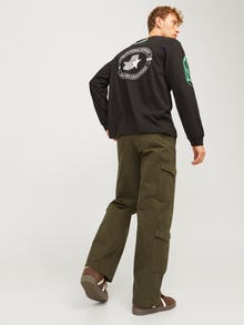 Jack & Jones Plačios klešnės Cargo kelnės -Olive Night - 12258307