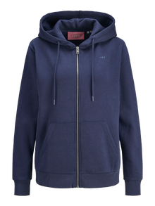 JJXX JXABBIE Hoodie med blixtlås -Naval Academy - 12258320