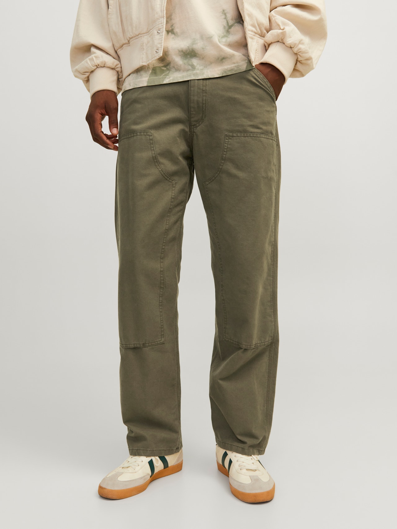 Jack & Jones Loose Fit Broek met 5 zakken -Olive Night - 12258362