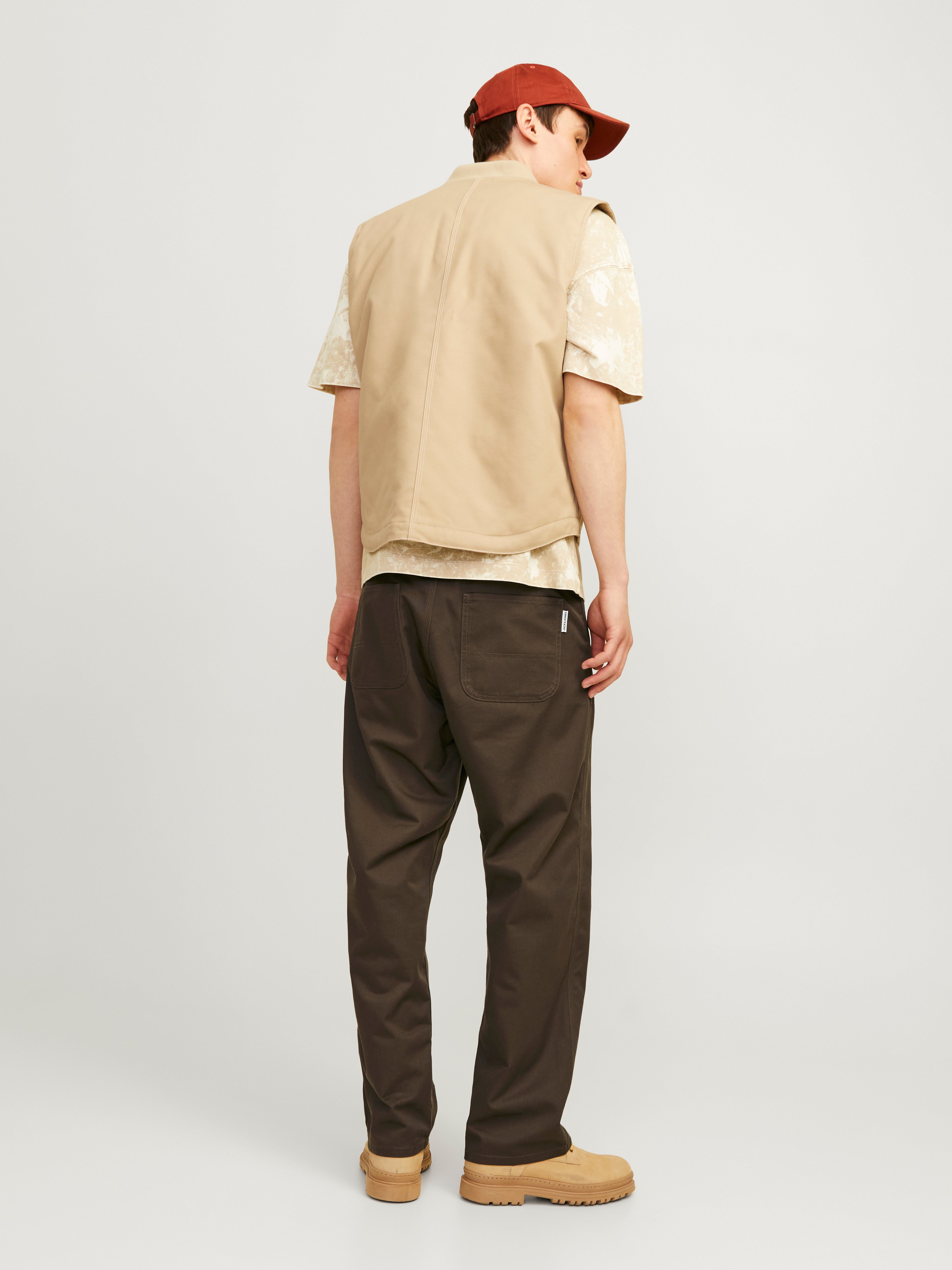 Wide-Leg Fit Worker pants | Dark Brown | Jack & Jones®
