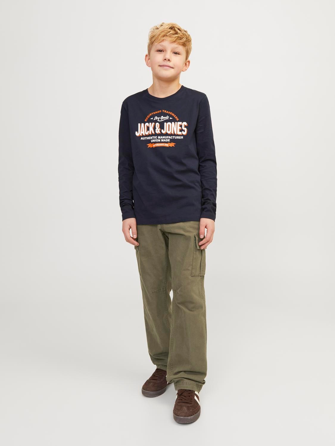 Jack & Jones Cargo trousers For boys -Olive Night - 12258383