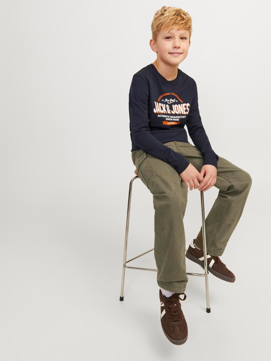 Jack & Jones Cargo trousers For boys -Olive Night - 12258383