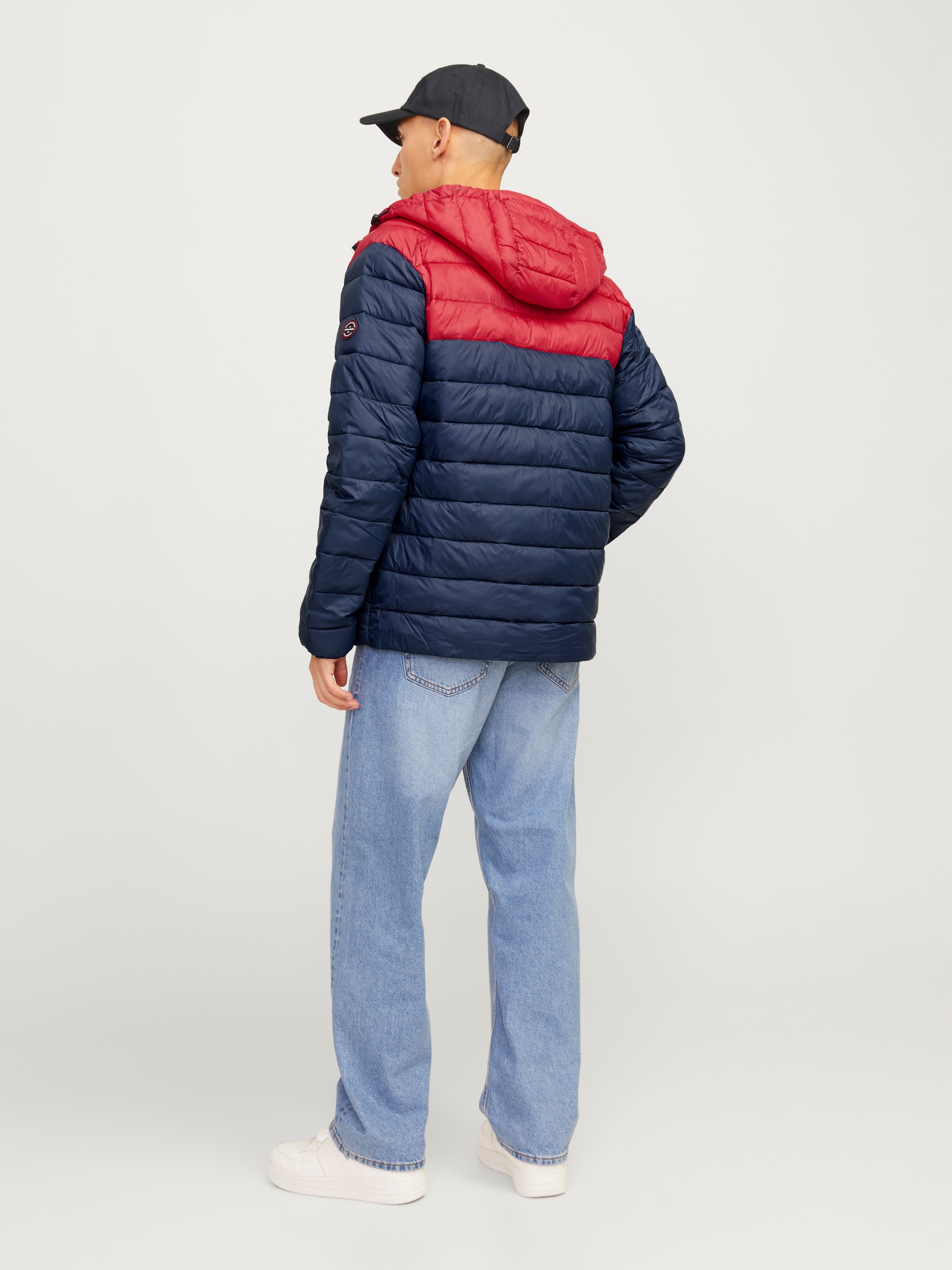 Hombre Jack Jones Dark Grey Hooded Puffer Jacket New Look