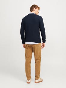 Jack & Jones Plain Knitted pullover -Sky Captain - 12258480