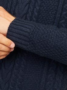Jack & Jones Plain Knitted pullover -Sky Captain - 12258480