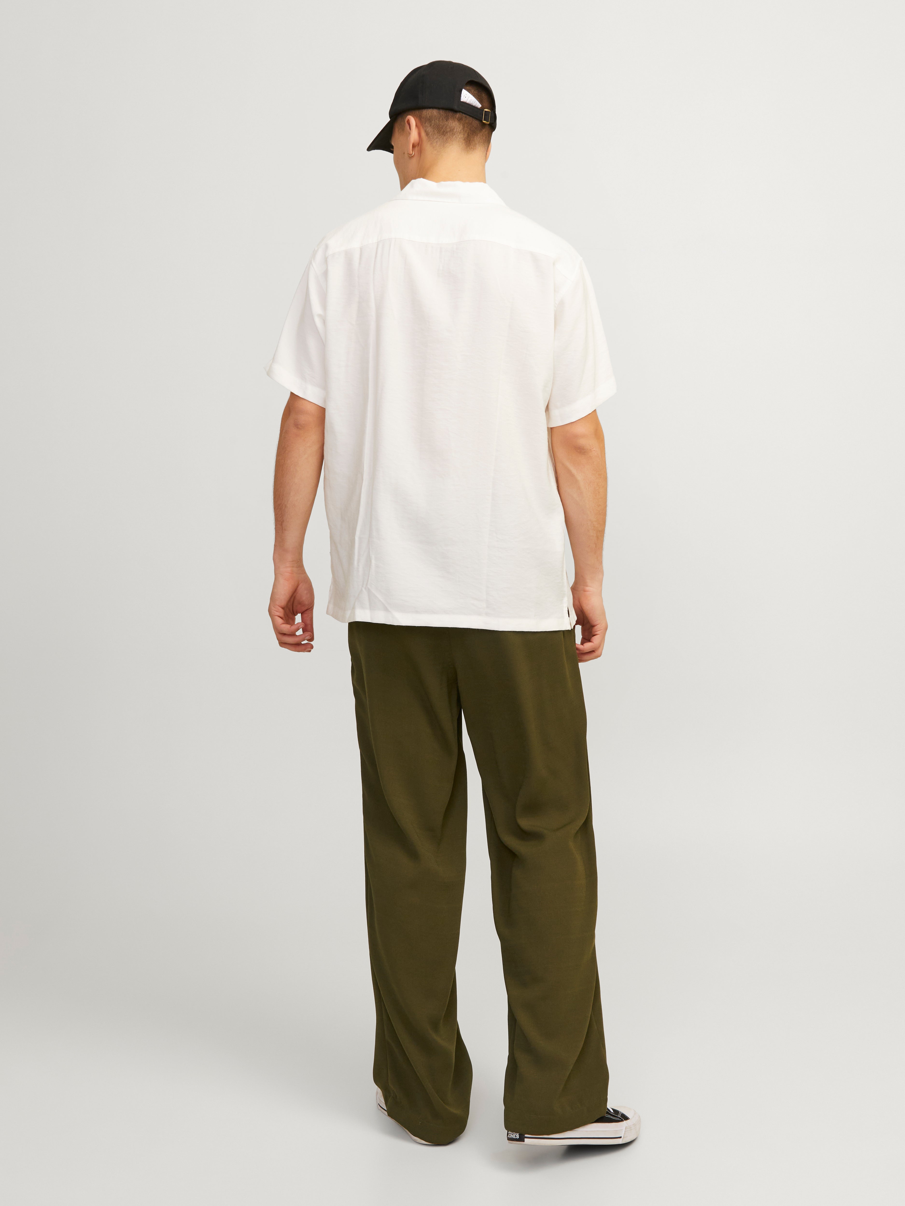 Wide Fit Klassische Hose | Dunkelgrün | Jack & Jones® 