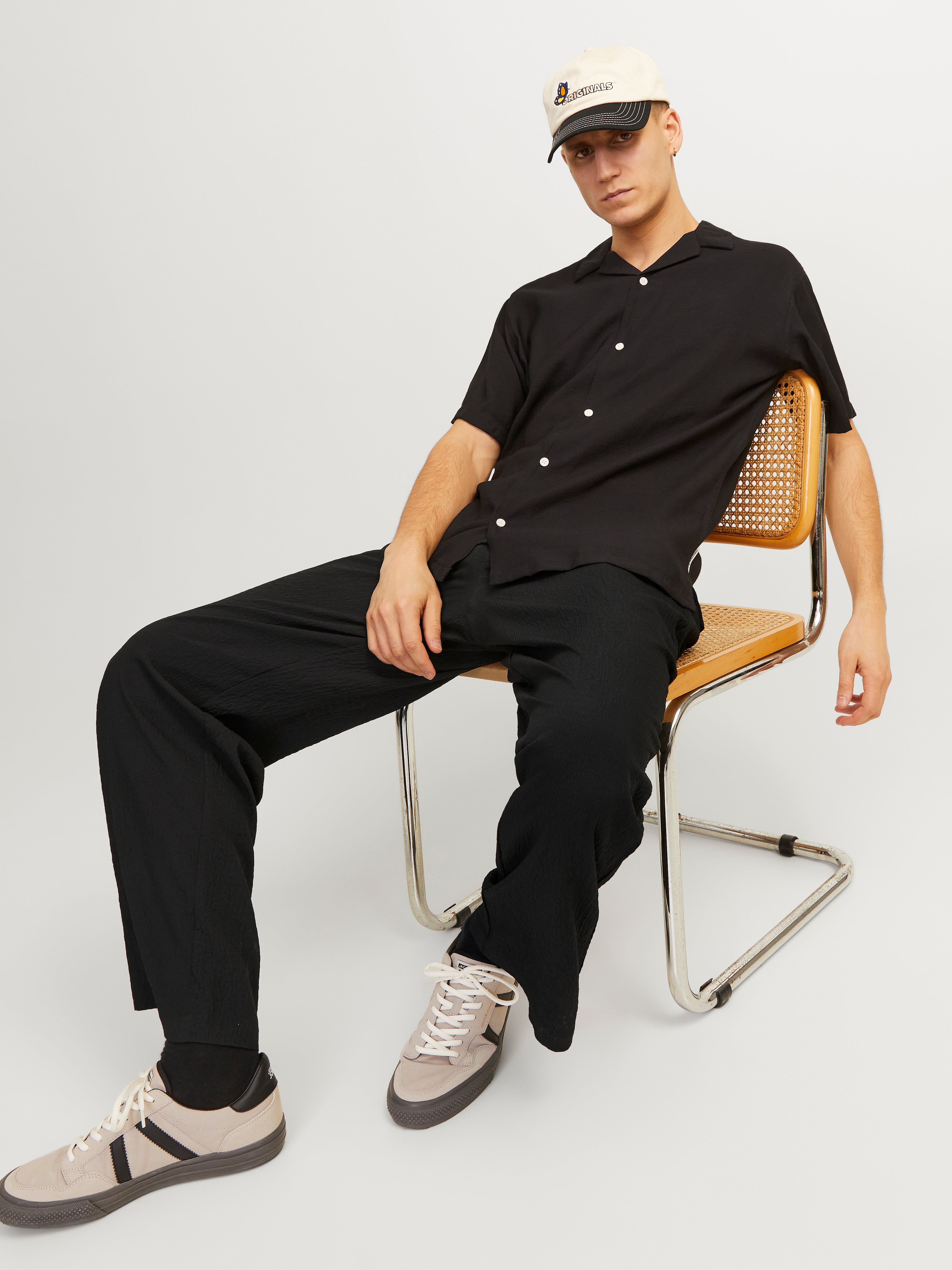 Jack & Jones Wide Fit Klassisk bukse -Black - 12258597