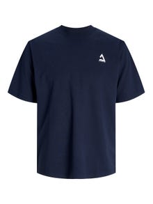 Jack & Jones Gedruckt Rundhals T-shirt -Navy Blazer - 12258622