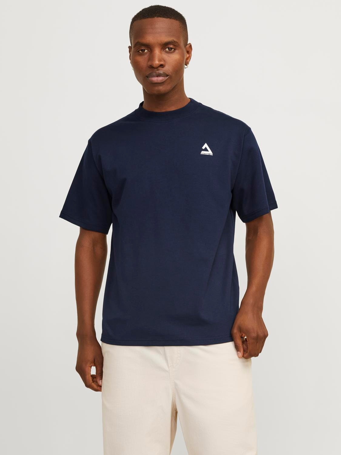 Jack & Jones Gedruckt Rundhals T-shirt -Navy Blazer - 12258622