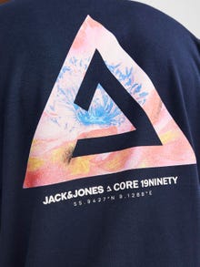 Jack & Jones Printed Crew neck T-shirt -Navy Blazer - 12258622