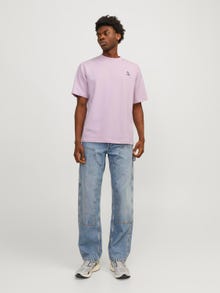 Jack & Jones Nyomott mintás Környak Trikó -Winsome Orchid - 12258622