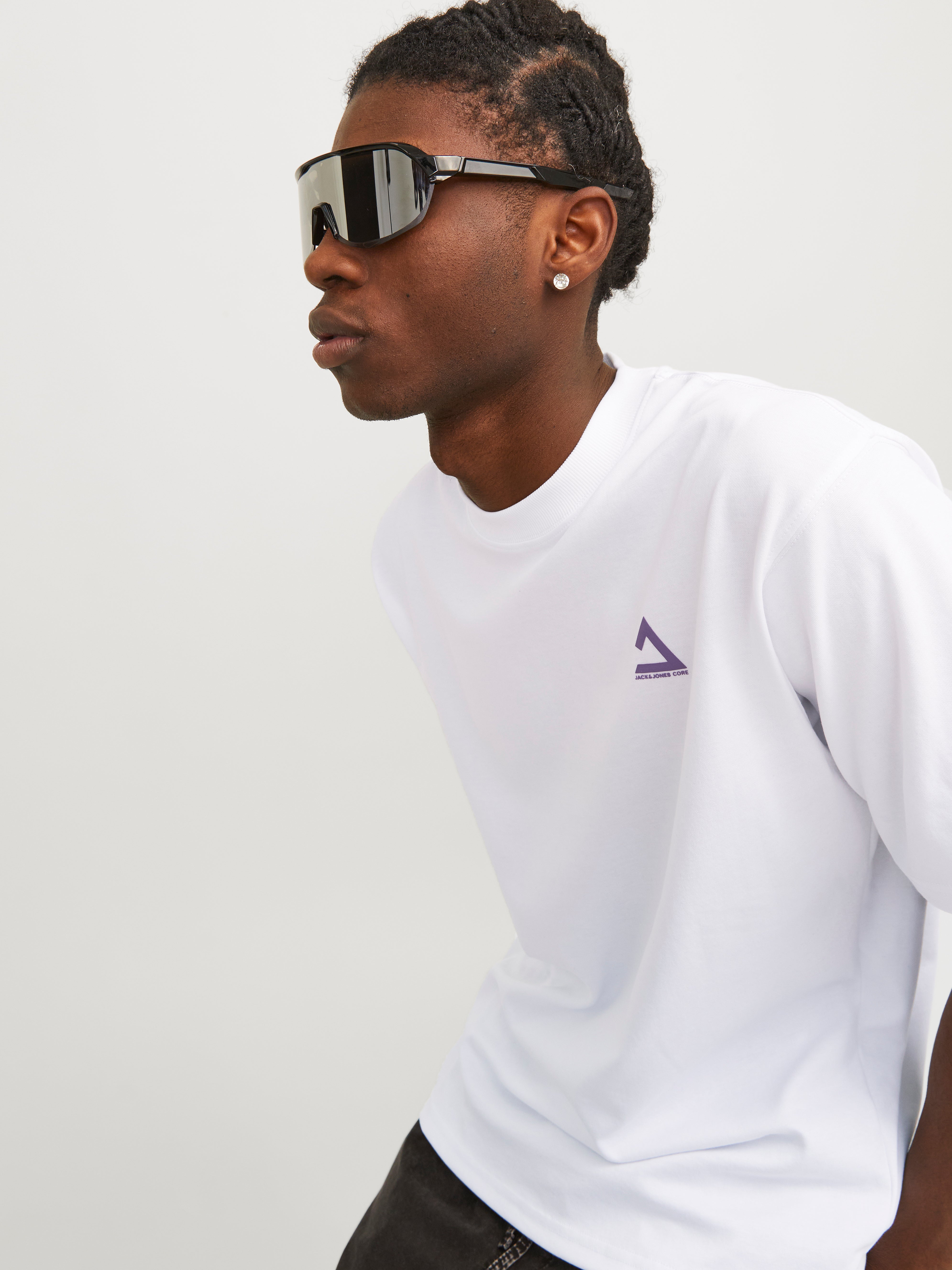 Jack & Jones Printed Crew neck T-shirt -White - 12258622