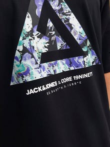 Jack & Jones Trükitud Ümmargune kaelus T-särk -Black - 12258622