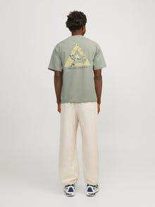 Jack & Jones Gedrukt Ronde hals T-shirt -Desert Sage - 12258622