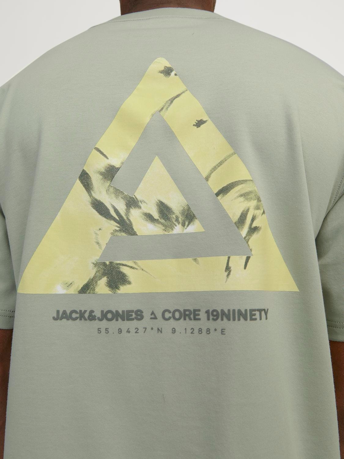 Jack & Jones Gedruckt Rundhals T-shirt -Desert Sage - 12258622