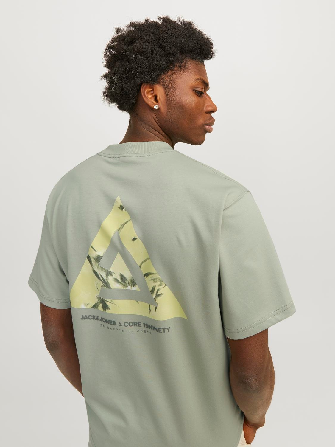 Jack & Jones Nadruk Okrągły dekolt T-shirt -Desert Sage - 12258622