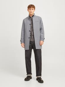Jack & Jones Płaszcz wełniany -Light Grey Melange - 12258672