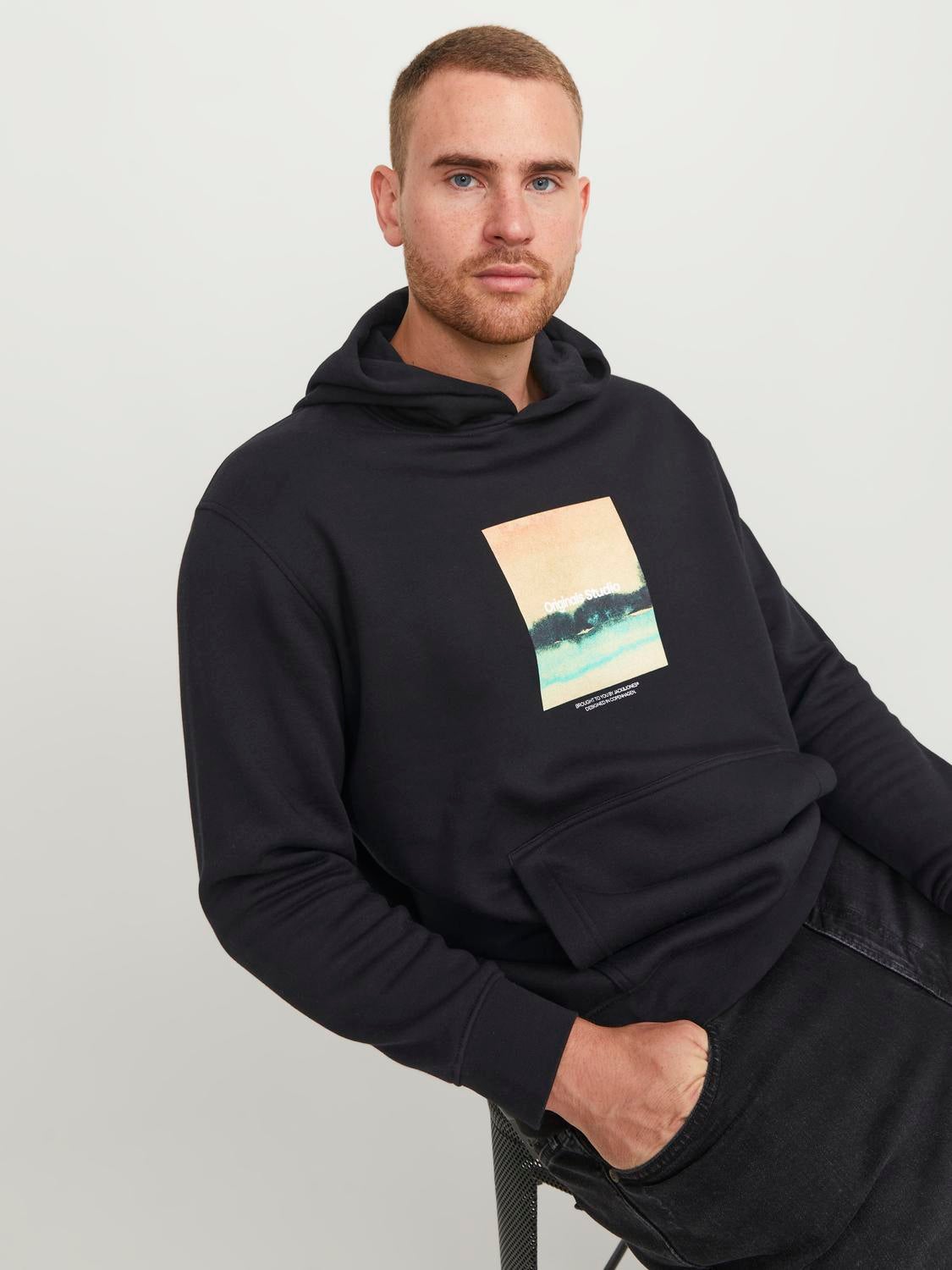 Jack & Jones Plus Size Photo printed Hoodie - 12258761