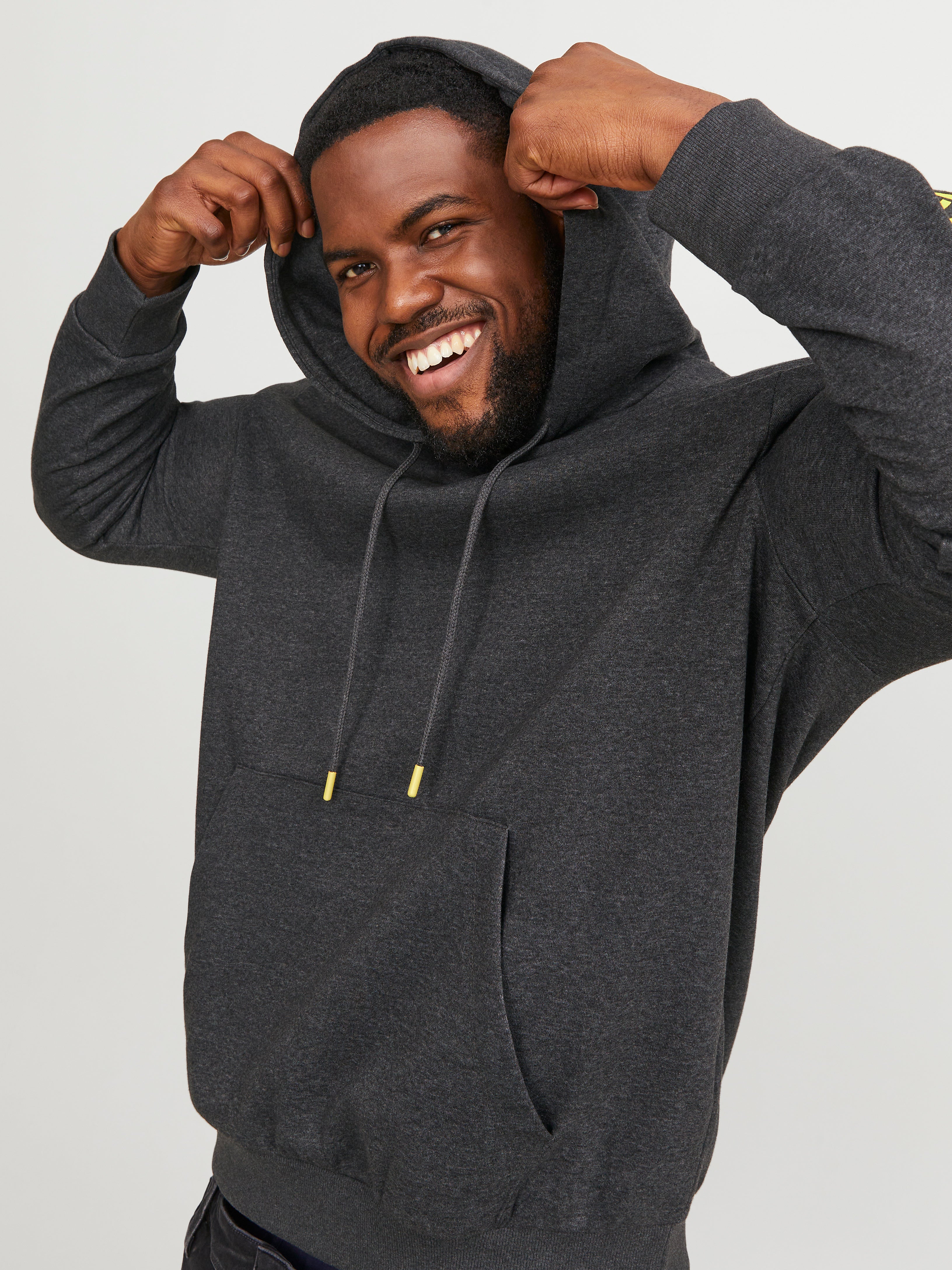 Jack & Jones Plus Size Logo Hoodie - 12258769