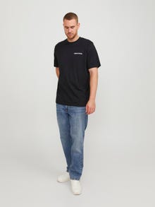 Jack & Jones Plus Size Tryck T-shirt -Black - 12258772