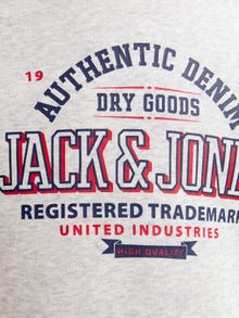 Jack & Jones Hoodie Logo Junior -White Melange - 12258823