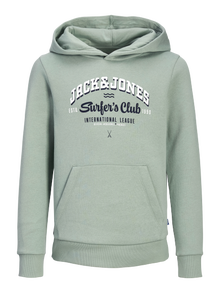 Jack & Jones Logo Hoodie Junior -Iceberg Green - 12258823
