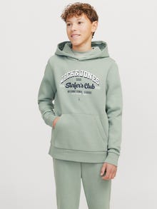 Jack & Jones Felpa con cappuccio Con logo Junior -Iceberg Green - 12258823