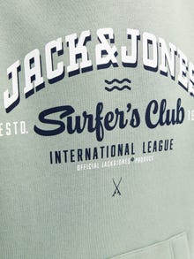 Jack & Jones Logo Hoodie Junior -Iceberg Green - 12258823