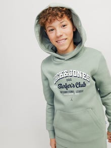 Jack & Jones Logo Hoodie Junior -Iceberg Green - 12258823