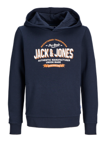 Jack & Jones Logo Mikina s kapucí Mini -Navy Blazer - 12258824