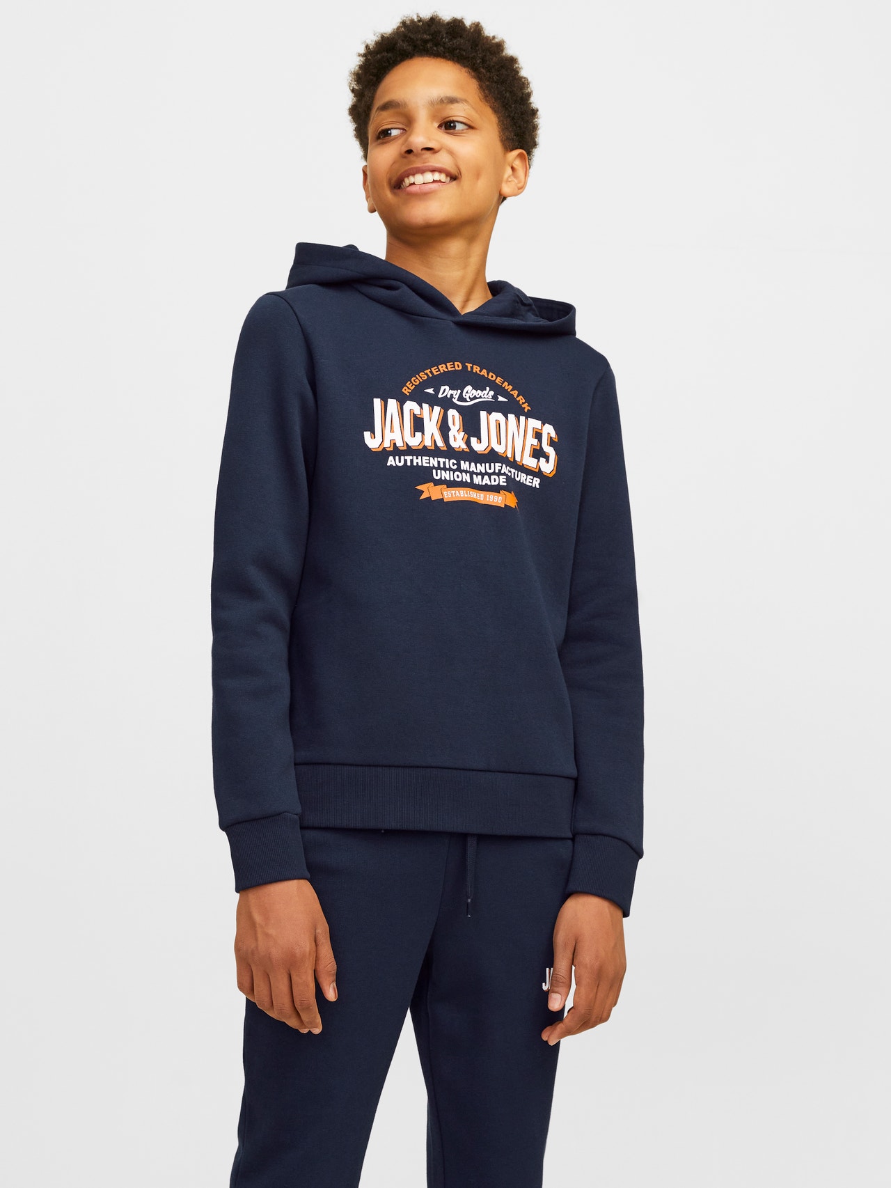 Jack & Jones Logo Hoodie Mini -Navy Blazer - 12258824